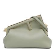 Pre-owned Leather shoulder-bags Fendi Vintage , Green , Dames