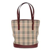 Pre-owned Canvas totes Burberry Vintage , Beige , Dames