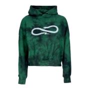 Tie Dye Cropped Hoodie Propaganda , Green , Dames