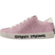 Distressed Sneakers voor Mannen Crime London , Pink , Dames