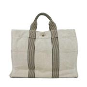 Pre-owned Canvas handbags Hermès Vintage , Gray , Dames