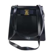 Pre-owned Leather shoulder-bags Salvatore Ferragamo Pre-owned , Black ...