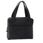 Pre-owned Leather handbags Chanel Vintage , Black , Dames