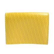 Pre-owned Leather wallets Fendi Vintage , Yellow , Dames