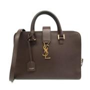 Pre-owned Leather handbags Yves Saint Laurent Vintage , Brown , Dames