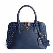 Pre-owned Leather prada-bags Prada Vintage , Blue , Dames