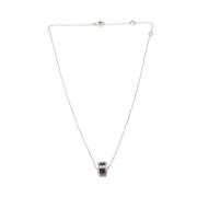 Pre-owned Silver necklaces Bvlgari Vintage , Black , Dames