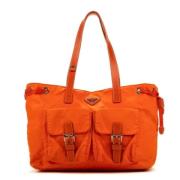 Pre-owned Canvas shoulder-bags Prada Vintage , Orange , Dames