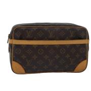 Pre-owned Canvas clutches Louis Vuitton Vintage , Brown , Dames