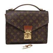 Pre-owned Canvas handbags Louis Vuitton Vintage , Brown , Dames