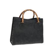 Pre-owned Leather handbags Gucci Vintage , Black , Dames