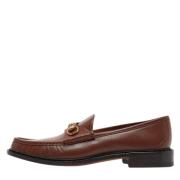 Pre-owned Leather flats Gucci Vintage , Brown , Heren