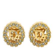 Pre-owned Metal earrings Dior Vintage , Yellow , Dames