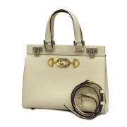 Pre-owned Leather gucci-bags Gucci Vintage , White , Dames