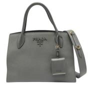 Pre-owned Leather prada-bags Prada Vintage , Gray , Dames