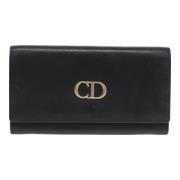 Pre-owned Leather wallets Dior Vintage , Black , Dames