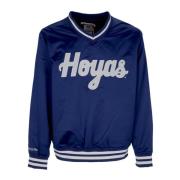 Georgetown Hoyas Satijnen Jas Mitchell & Ness , Blue , Heren