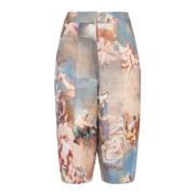 Hemel bedrukte canvas Bermuda shorts Balmain , Multicolor , Dames