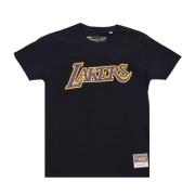 NBA Team Logo Tee Hardwood Classics Mitchell & Ness , Black , Heren