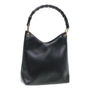 Pre-owned Leather shoulder-bags Gucci Vintage , Black , Dames