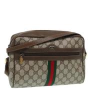 Pre-owned Leather shoulder-bags Gucci Vintage , Beige , Dames