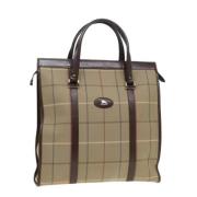 Pre-owned Leather handbags Burberry Vintage , Brown , Dames