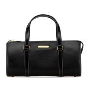 Pre-owned Leather handbags Burberry Vintage , Black , Dames