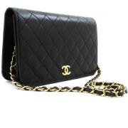 Pre-owned Leather chanel-bags Chanel Vintage , Black , Dames