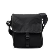 Pre-owned Nylon shoulder-bags Prada Vintage , Black , Dames