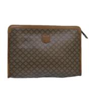 Pre-owned Leather clutches Celine Vintage , Brown , Dames