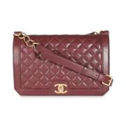 Pre-owned Leather chanel-bags Chanel Vintage , Red , Dames