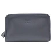 Pre-owned Leather clutches Loewe Pre-owned , Blue , Dames