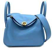 Pre-owned Leather hermes-bags Hermès Vintage , Blue , Dames