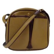 Pre-owned Leather shoulder-bags Cartier Vintage , Beige , Dames