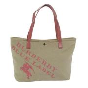 Pre-owned Canvas shoulder-bags Burberry Vintage , Beige , Dames