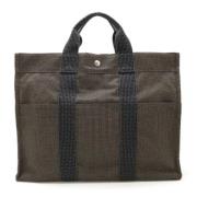 Pre-owned Canvas handbags Hermès Vintage , Gray , Dames