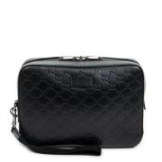 Pre-owned Leather shoulder-bags Gucci Vintage , Black , Dames