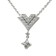 Pre-owned White Gold necklaces Louis Vuitton Vintage , Gray , Dames