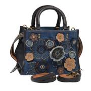 Pre-owned Canvas handbags Coach Pre-owned , Blue , Dames