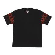 Vlammen Race Tee Zwart/Rood Vision OF Super , Black , Heren