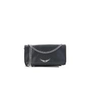 Leren Crossbody Tas met Vleugels Zadig & Voltaire , Black , Dames