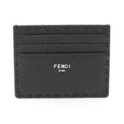 Pre-owned Leather wallets Fendi Vintage , Black , Dames