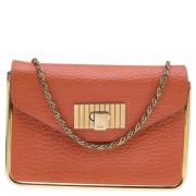 Pre-owned Leather shoulder-bags Chloé Pre-owned , Orange , Dames