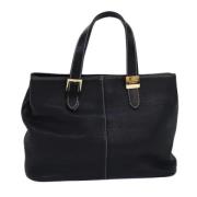 Pre-owned Leather handbags Burberry Vintage , Black , Dames