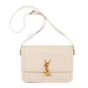 Pre-owned Leather shoulder-bags Yves Saint Laurent Vintage , White , D...