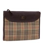 Pre-owned Canvas clutches Burberry Vintage , Beige , Dames