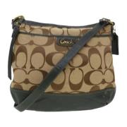 Pre-owned Leather shoulder-bags Coach Pre-owned , Beige , Dames