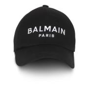 Geborduurde Parijse pet Balmain , Black , Dames