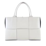 Pre-owned Leather totes Bottega Veneta Vintage , White , Dames