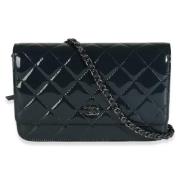 Pre-owned Leather chanel-bags Chanel Vintage , Blue , Dames